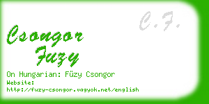 csongor fuzy business card