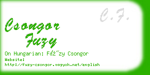 csongor fuzy business card